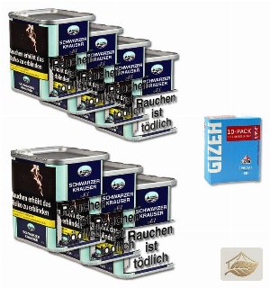 Schwarzer Krauser No 1 Set mit Gizeh Zigarettenpapier