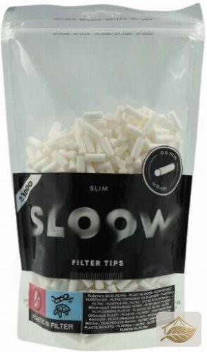 Sloow Slim Filter Tips im Vorratsbeutel