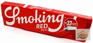 Smoking Red King Size Papers mit passenden Tips
