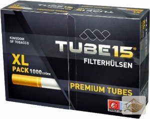 TUBE 15 Zigarettenhülsen mit 15-mm-Filter