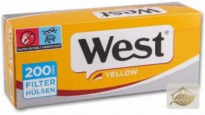 West Yellow Zigarettenhülsen zum Selberstopfen