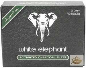 White Elephant 9 mm Aktivkohlefilter für Pfeife und Dreher