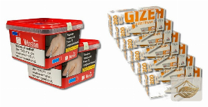 Winston Rot Stopf-Set mit Gizeh Airstream Extra Hülsen