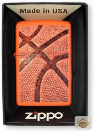 Zippo Basketball-Feuerzeug, 3D-Druck in Orange Matt