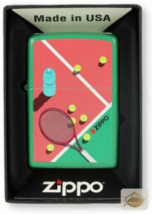 Zippo Tennisschläger und Tennisbälle, Grass Green