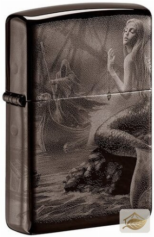 Zippo Anne Stokes Mermaid Feuerzeug, Black Ice