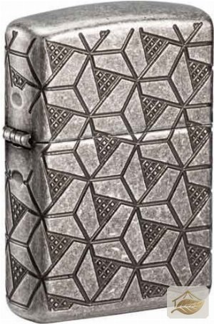 Zippo Armor Case Geometric Pattern, Street Chrome