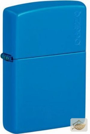 Zippo Blau Matt, klassisches Logo-Feuerzeug
