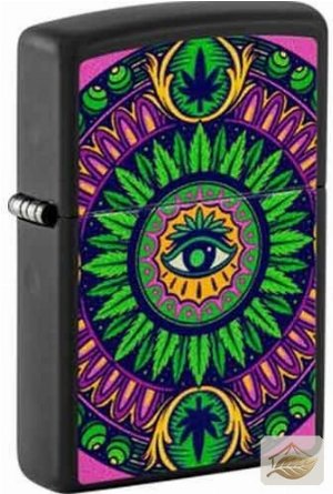 Zippo Cannabis Eye Feuerzeug, leuchtet im Dunkeln