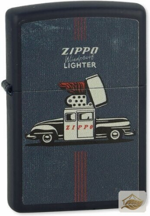 Zippo Retro-Oldtimer Benzinfeuerzeug, Navy Blue Matte