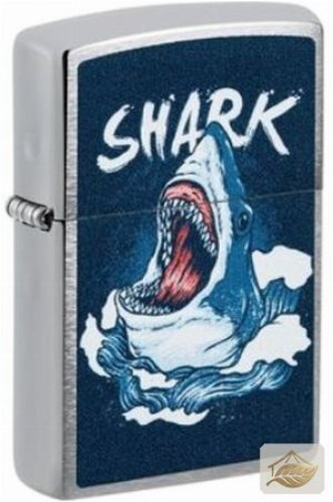 Zippo Color Shark, Chrom Gebürstet