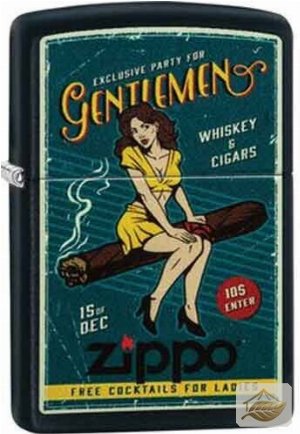 Zippo Cigar Girl Feuerzeug, Schwarz bunt