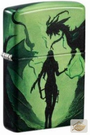 Zippo Color 540 Feuerzeug Dragon & Girl, leuchtet im Dunkeln