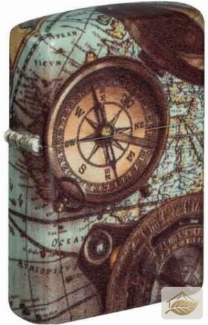 Zippo Compass World Map, bunter Kompass im 540-Grad-Design
