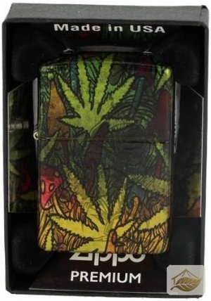 Zippo Color 540° Feuerzeug, Gegenkultur-Design in Grün