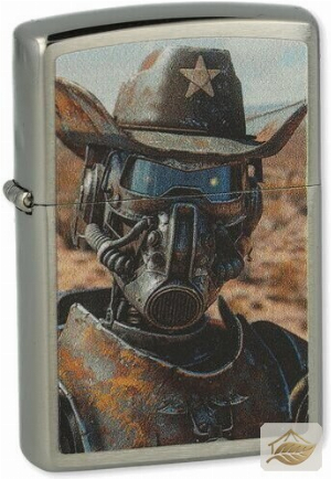 Zippo Cowboy-Roboter Benzinfeuerzeug, Silber