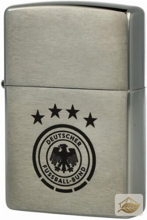 Zippo DFB-Logo Feuerzeug, Chrom gebürstet (Limitiert Nr. 200)