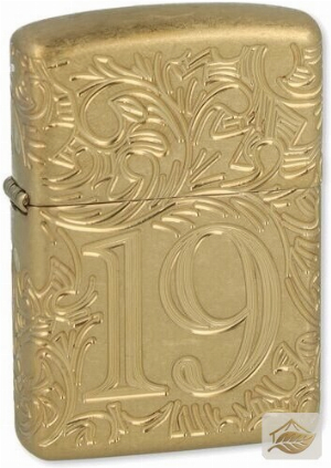 Zippo Armor Filigree, Premium-Feuerzeug in getrommeltem Gold-Messing
