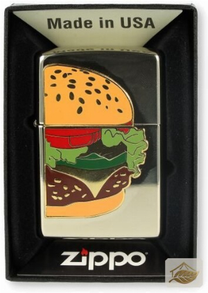Zippo Feuerzeug Foodie-Serie Burger, Champagnerfarben