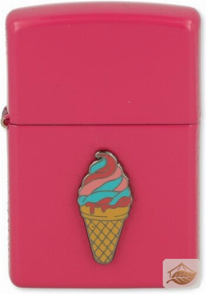 Zippo Eiscreme-Emblem in Rosa, Serie Foodie