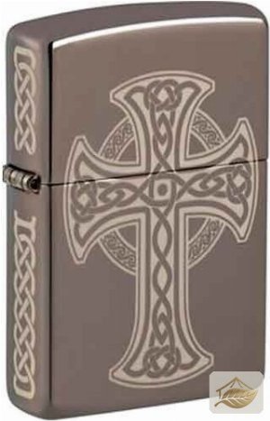 Zippo Feuerzeug Keltisches Kreuz, vierseitig lasergraviert