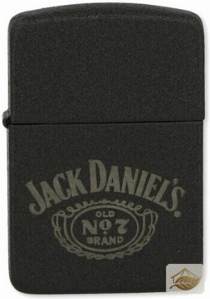 Zippo Jack Daniel's Logo-Feuerzeug, Black-Crackle-Finish