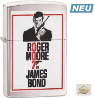 Zippo 007-Feuerzeug mit Roger-Moore-Bond-Motiv