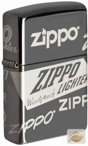 Zippo Black Ice Feuerzeug mit Logo-Gravur