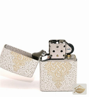 Zippo Lucky Knot Feuerzeug, Mercury Glass Weiß