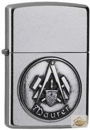 Zippo Sturmfeuerzeug mit Maurer-Emblem