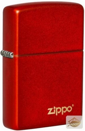 Zippo Feuerzeug Metallic Rot mit Logo