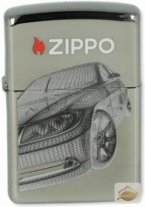 Zippo Oldtimer-Auto-Feuerzeug, hochpoliertes Chrom