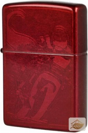 Zippo Motorrad-Motiv Feuerzeug, Candy Apple Red
