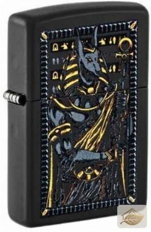 Zippo Anubis Motiv, Black Matte Feuerzeug mit Totenrichter-Design
