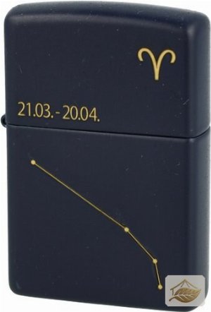 Zippo Astro-Feuerzeug Widder, Marineblau matt