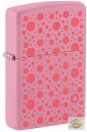 Zippo Pink Matte Damenfeuerzeug mit Polka-Dot-Muster