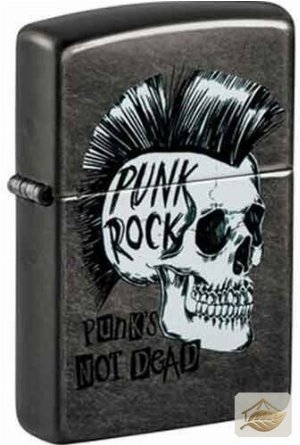 Zippo Punk Rock Skull, Grey Dusk mit Used-Look