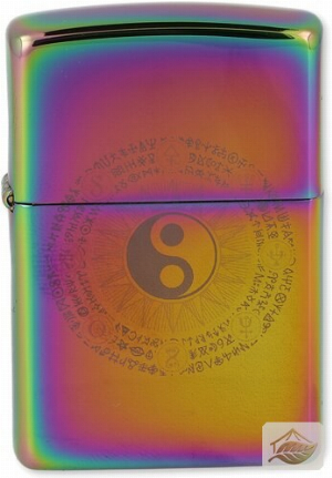 Zippo Yin-Yang-Feuerzeug in Regenbogenfarben