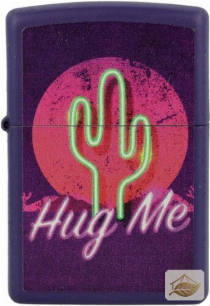 Zippo Retro-Kaktus Feuerzeug, Lila mit Leuchteffekt