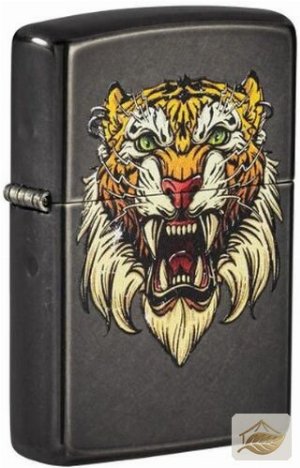 Zippo Sabretooth Design, Gunmetal und Gelb
