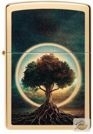 Zippo Baum des Lebens, poliertes Messing