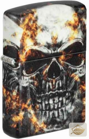 Zippo Smokley Skull, brennender Totenkopf in Bunt