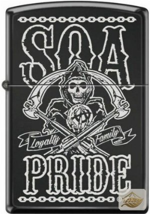 Zippo Sons of Anarchy Pride, Black Ice