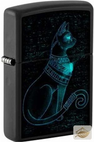Zippo Spiritual Cat Feuerzeug, leuchtet im Dunkeln