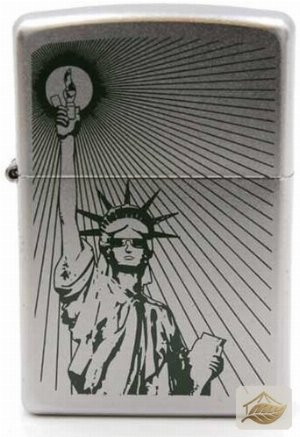 Zippo Feuerzeug Freiheitsstatue, glänzendes Chrom