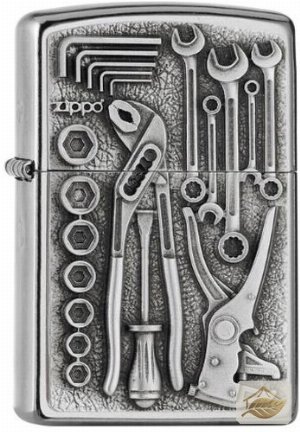 Zippo Toolbox Plakette, Street Chrome