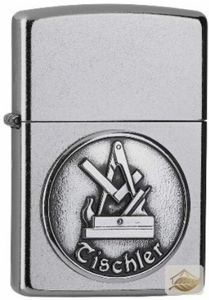 Zippo Feuerzeug Tischler-Plakette, Street Chrome
