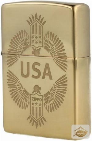 Zippo USA-Adler Feuerzeug, Messing Hochglanzpoliert