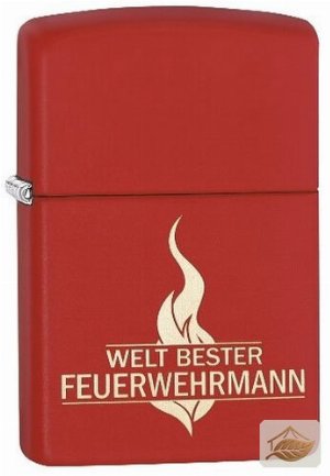 Zippo Feuerzeug für Feuerwehrleute, Rot Matt
