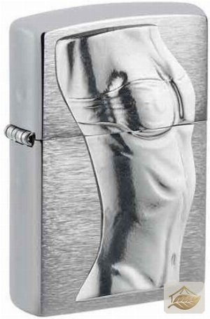 Zippo Women Torso Feuerzeug, Plakette Brushed Chrome